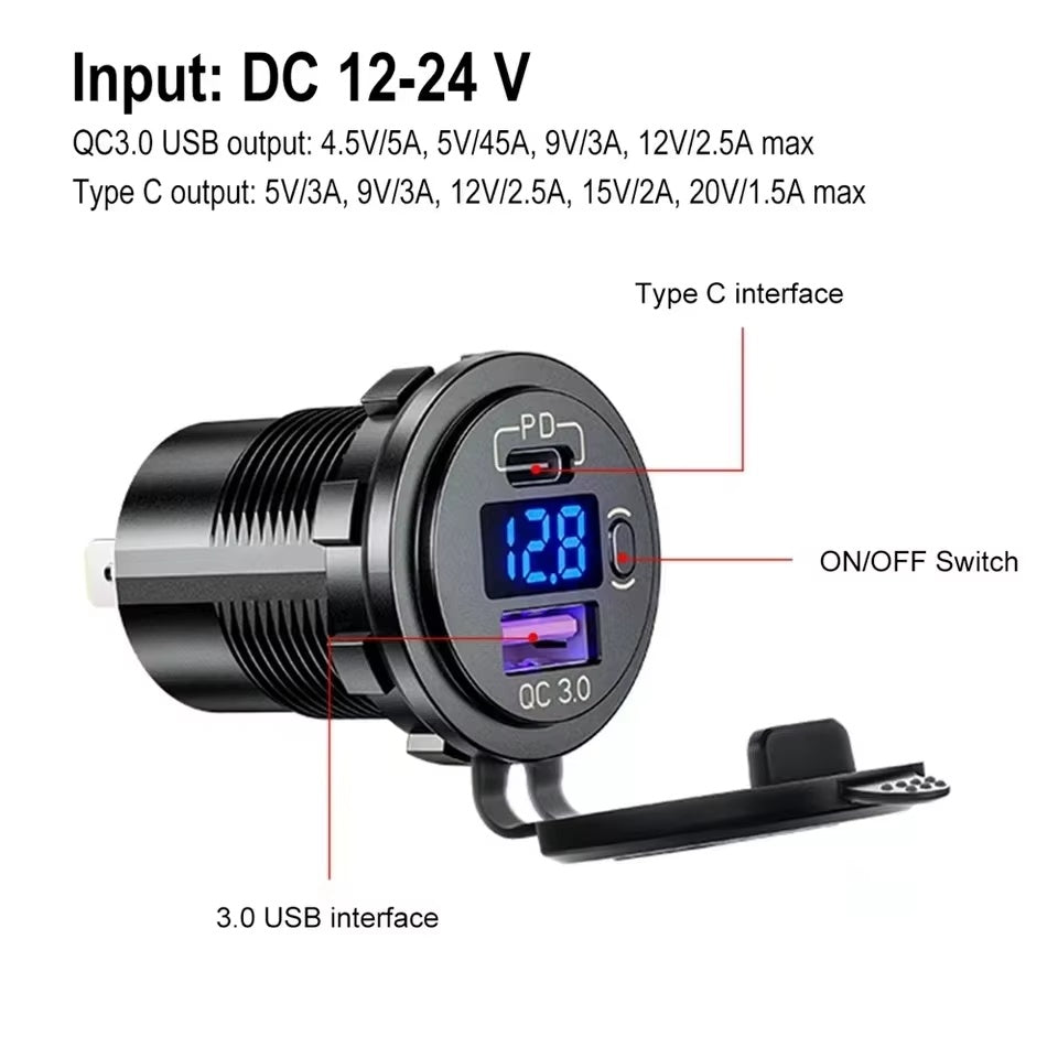 48W USB-C PD and USB-A QC3.0 charger specification
