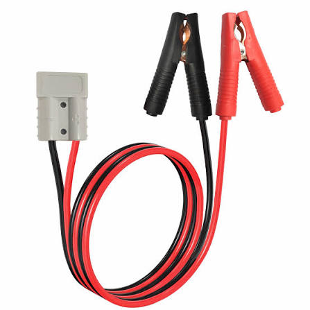 Anderson-style connector to red and black battery clamp lead