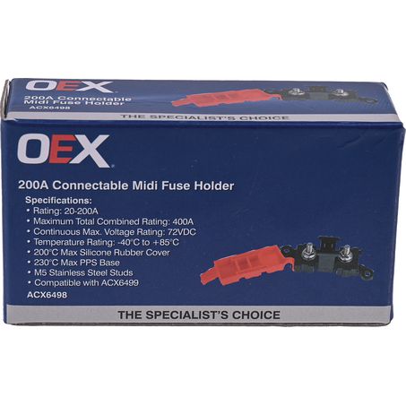 OEX ACX6498 200A connectable MIDI fuse holder packaging