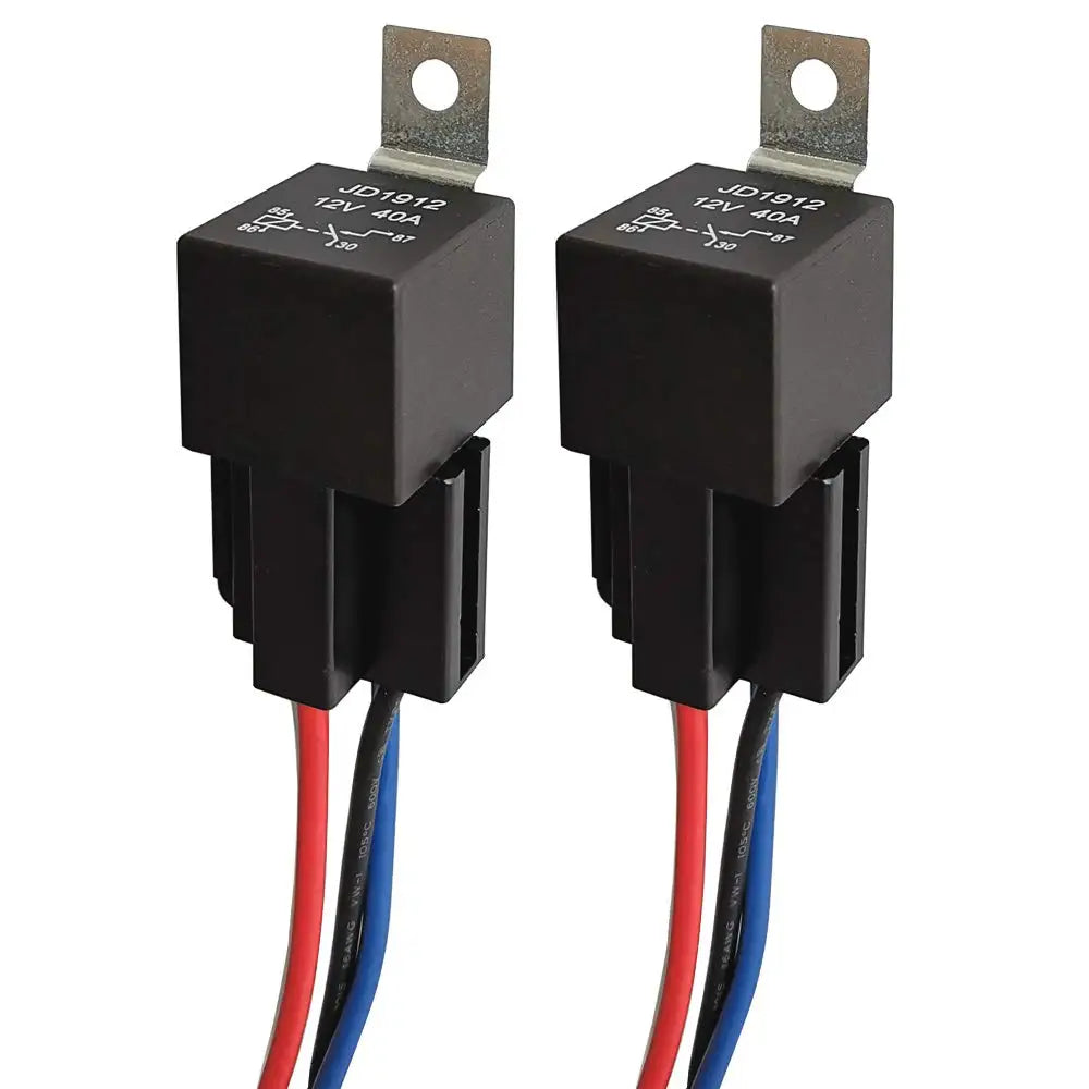 12V 40A 4-pin SPST automotive relay and wiring socket