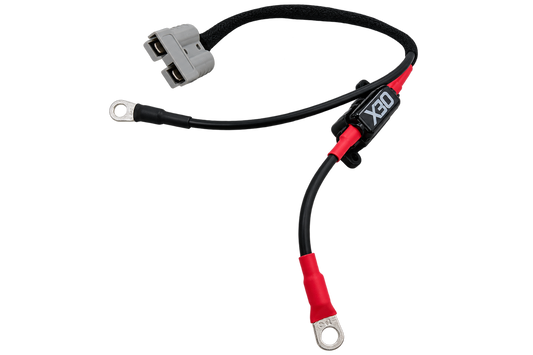 12 Volt Hub 500mm fused auxiliary battery connection loom with Anderson connector and MIDI fuse