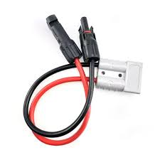 MC4-style solar connectors to Anderson-style adapter lead