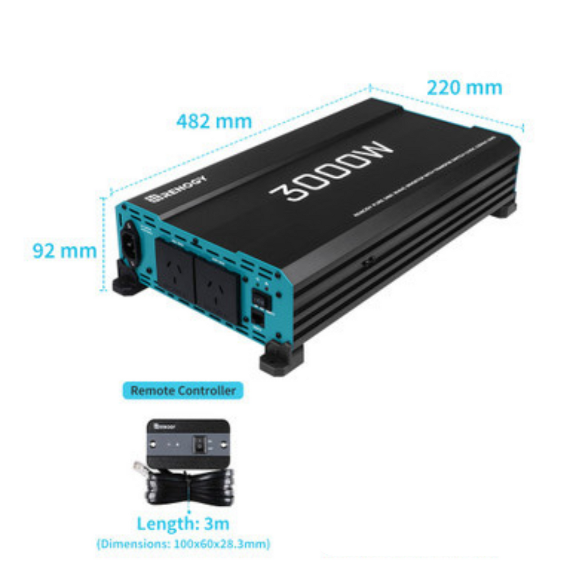 Renogy 3000W pure sine wave inverter product features