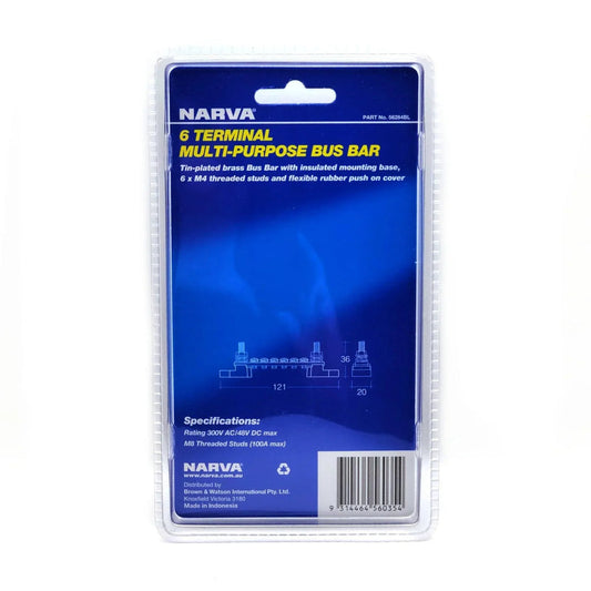 Narva 6-Terminal Multi-Purpose Bus Bar – 56284BL