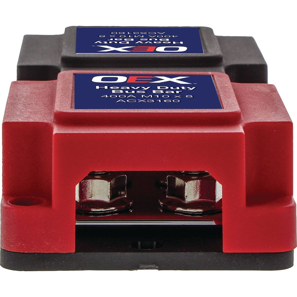 OEX 400A Heavy Duty Bus Bar Box – Red / Black – ACX3160