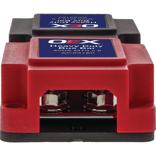 OEX 400A Heavy Duty Bus Bar Box – Red / Black – ACX3160