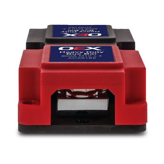 OEX 600A Heavy Duty Bus Bar Box – Red / Black – ACX3162