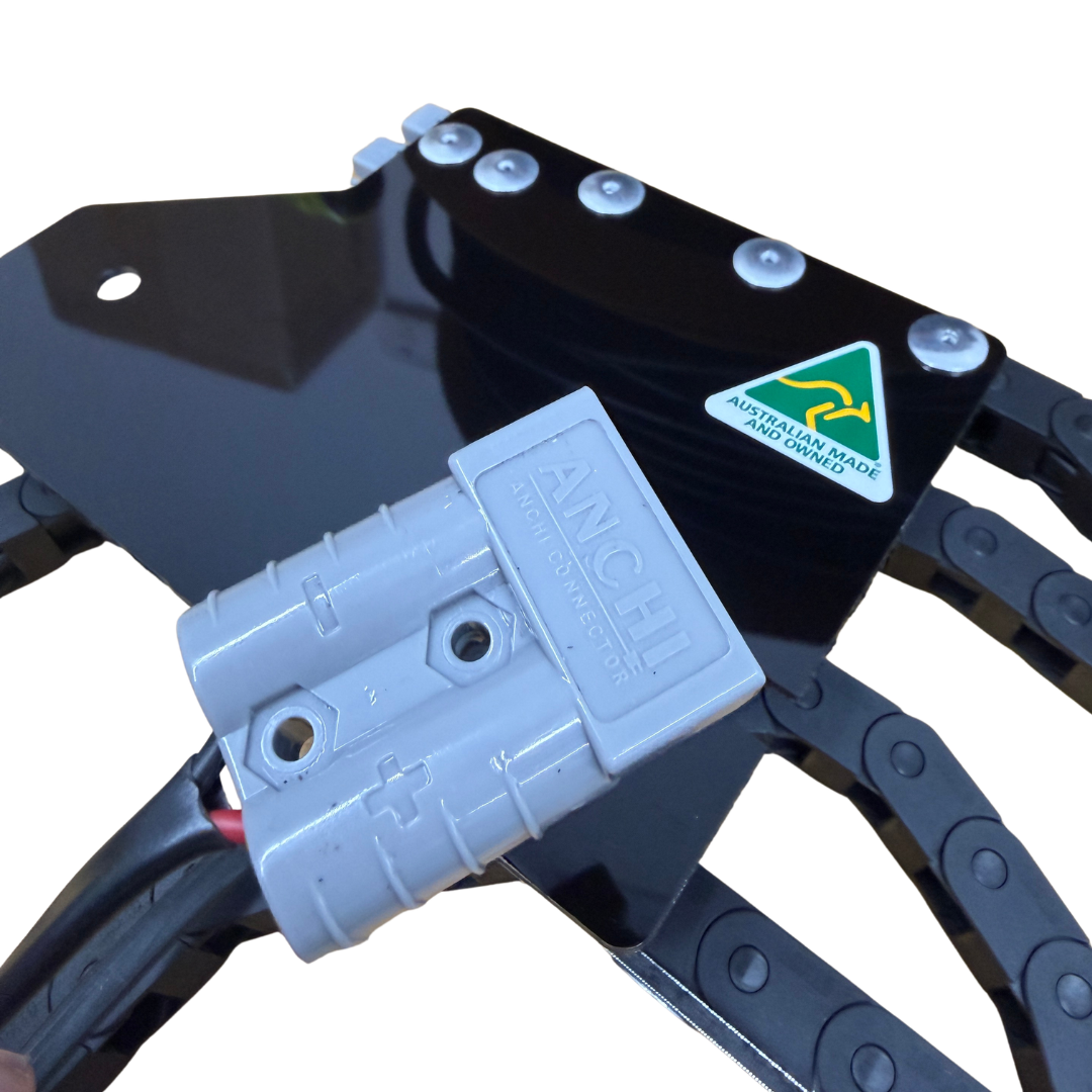 Australian-made Clearview Fridge Cable Caddy with Anderson connector