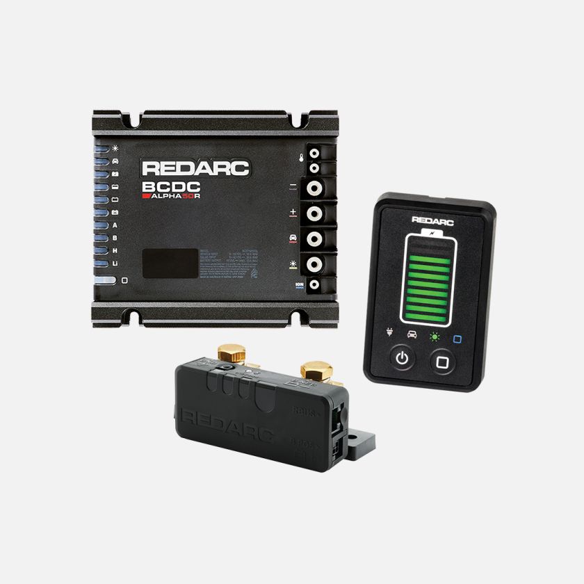 REDARC 4x4 Essentials Alpha50 R kit with charger monitor and display
