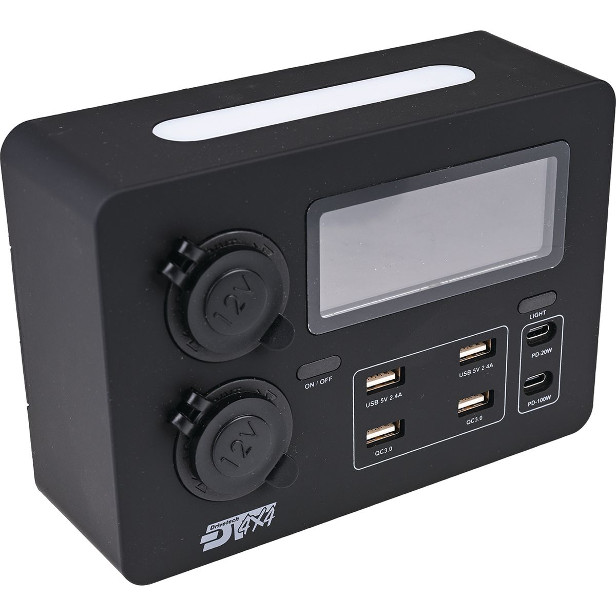 DriveTech 4x4 DT-02011 12V power distribution box angled front view