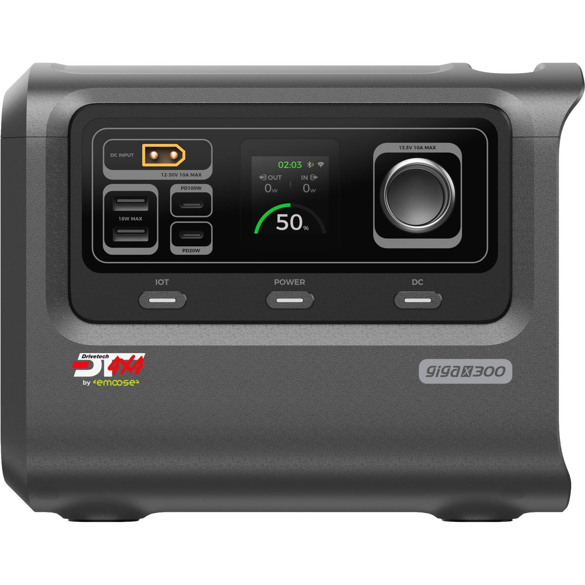 DriveTech 4x4 DT-02300 300W portable lithium battery front view
