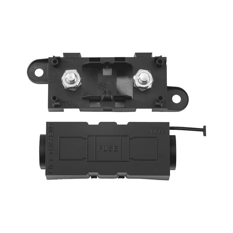 Heavy duty MEGA fuse holder with removable protective cover
