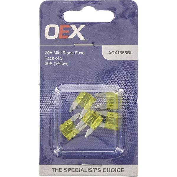 OEX Mini Blade Fuse 20A Yellow