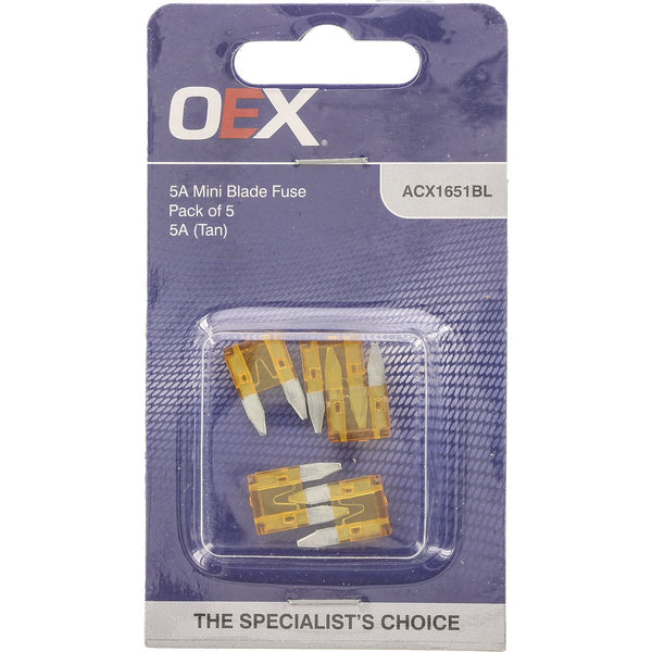 OEX Mini Blade Fuse 5A Tan