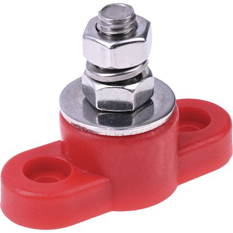 OEX 250 amp M8 single stud distribution terminal red