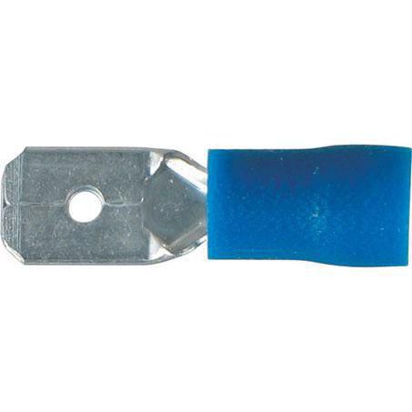 Blue vinyl insulated male blade crimp terminal
