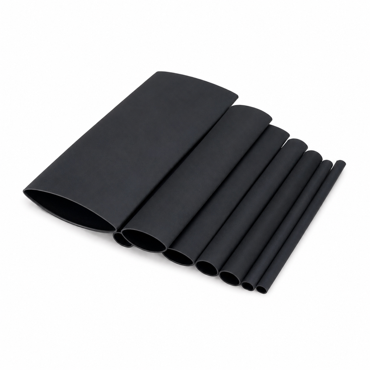 OEX black adhesive lined dual wall heat shrink tubing in assorted diameters