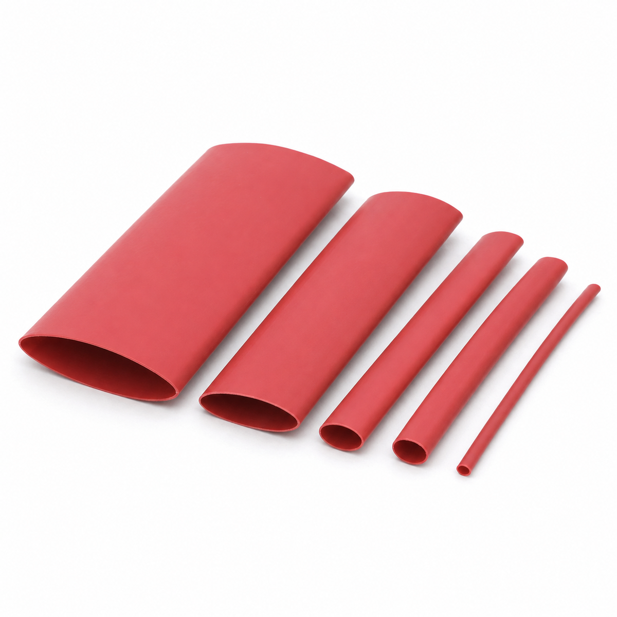 OEX red adhesive lined dual wall heat shrink tubing in assorted diameters