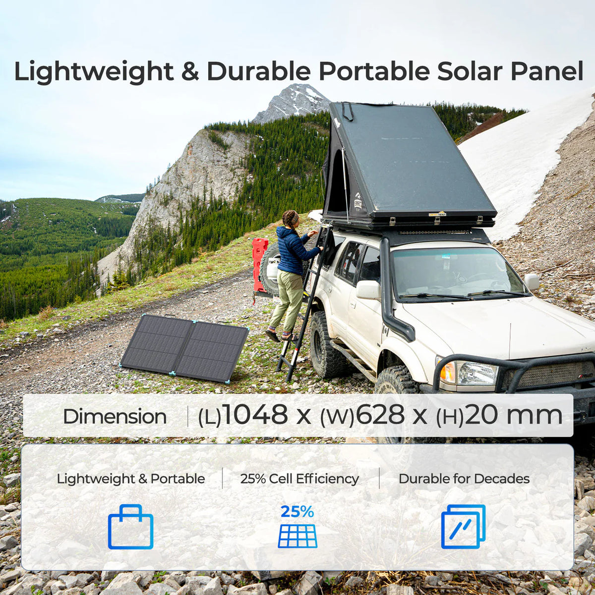 Renogy 100W N-type portable solar panel suitcase image 2