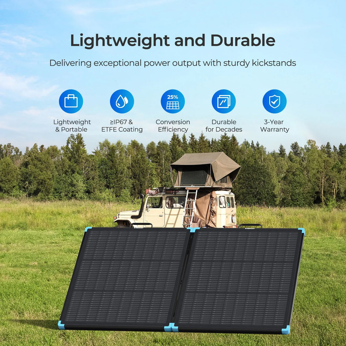 Renogy 100W N-type portable solar panel suitcase image 3