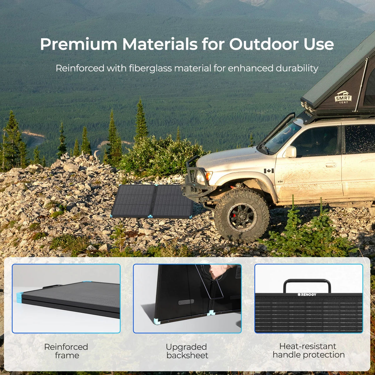 Renogy 100W N-type portable solar panel suitcase image 5