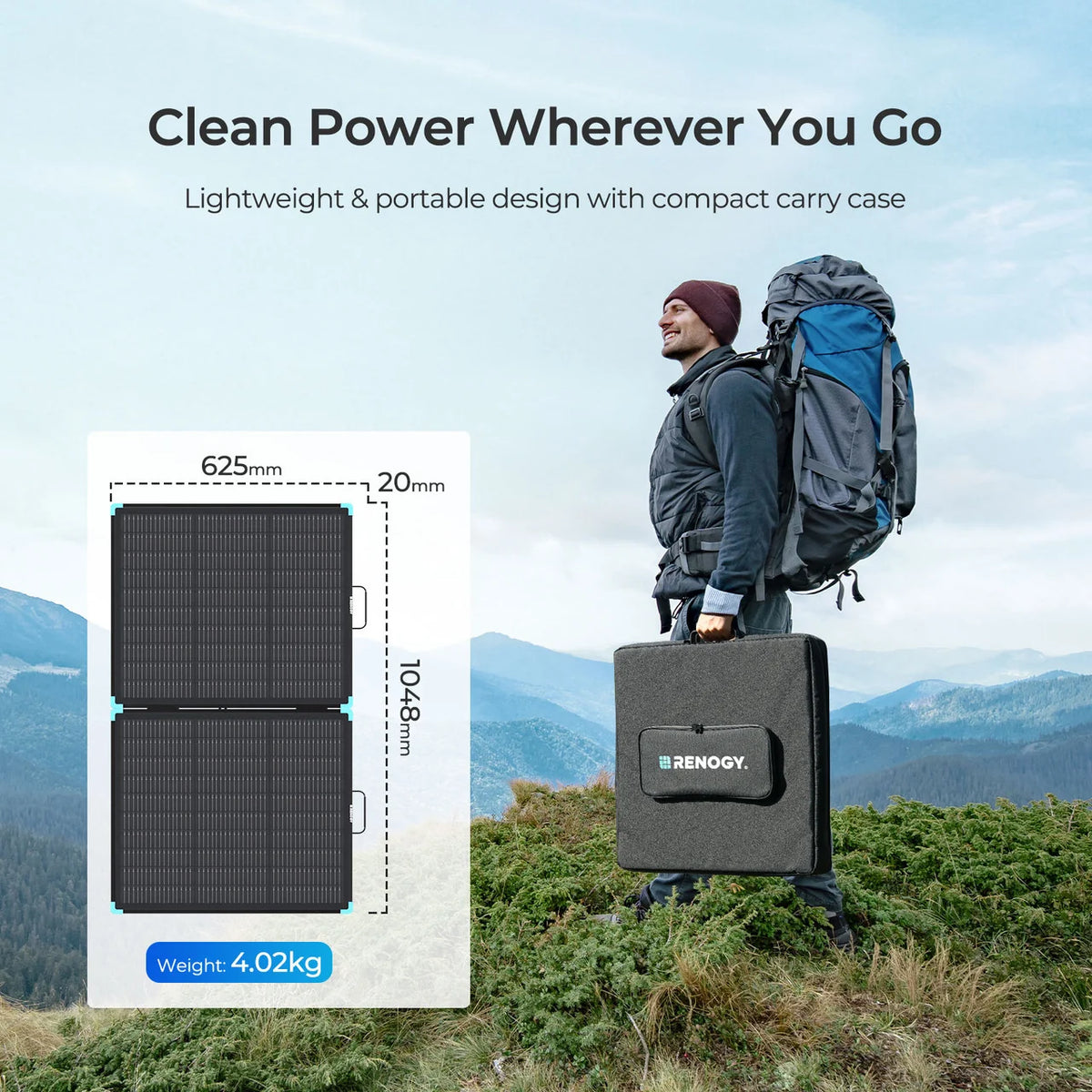 Renogy 100W N-type portable solar panel suitcase image 9