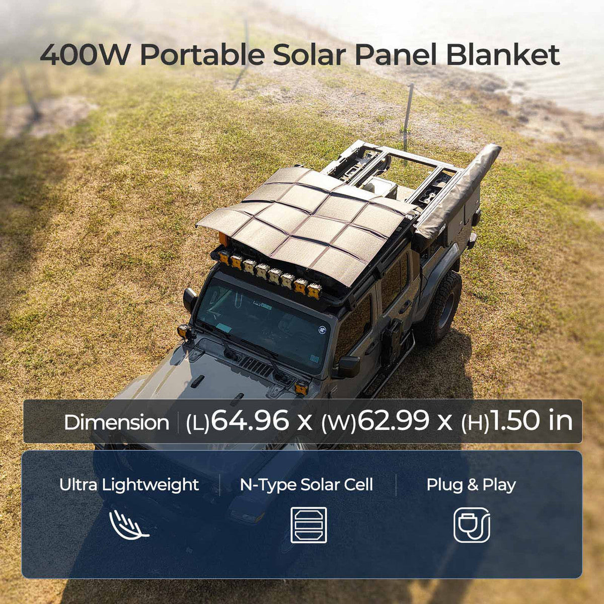 Renogy 400W Lightweight N-Type Portable Solar Panel Blanket – image 3