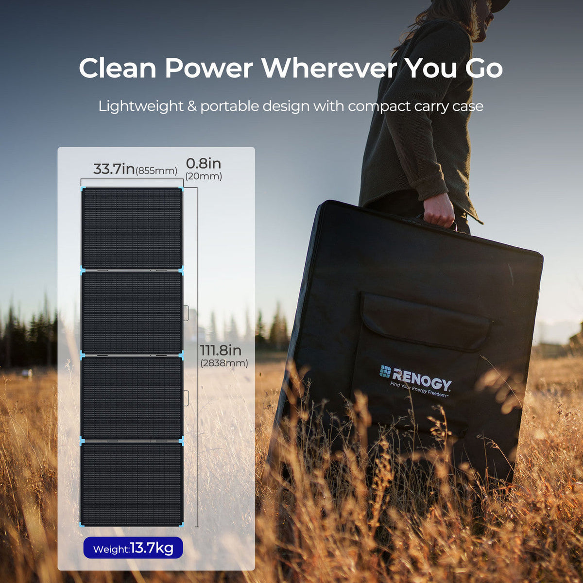 Renogy 400W Lightweight Portable Solar Panel Suitcase – image 3