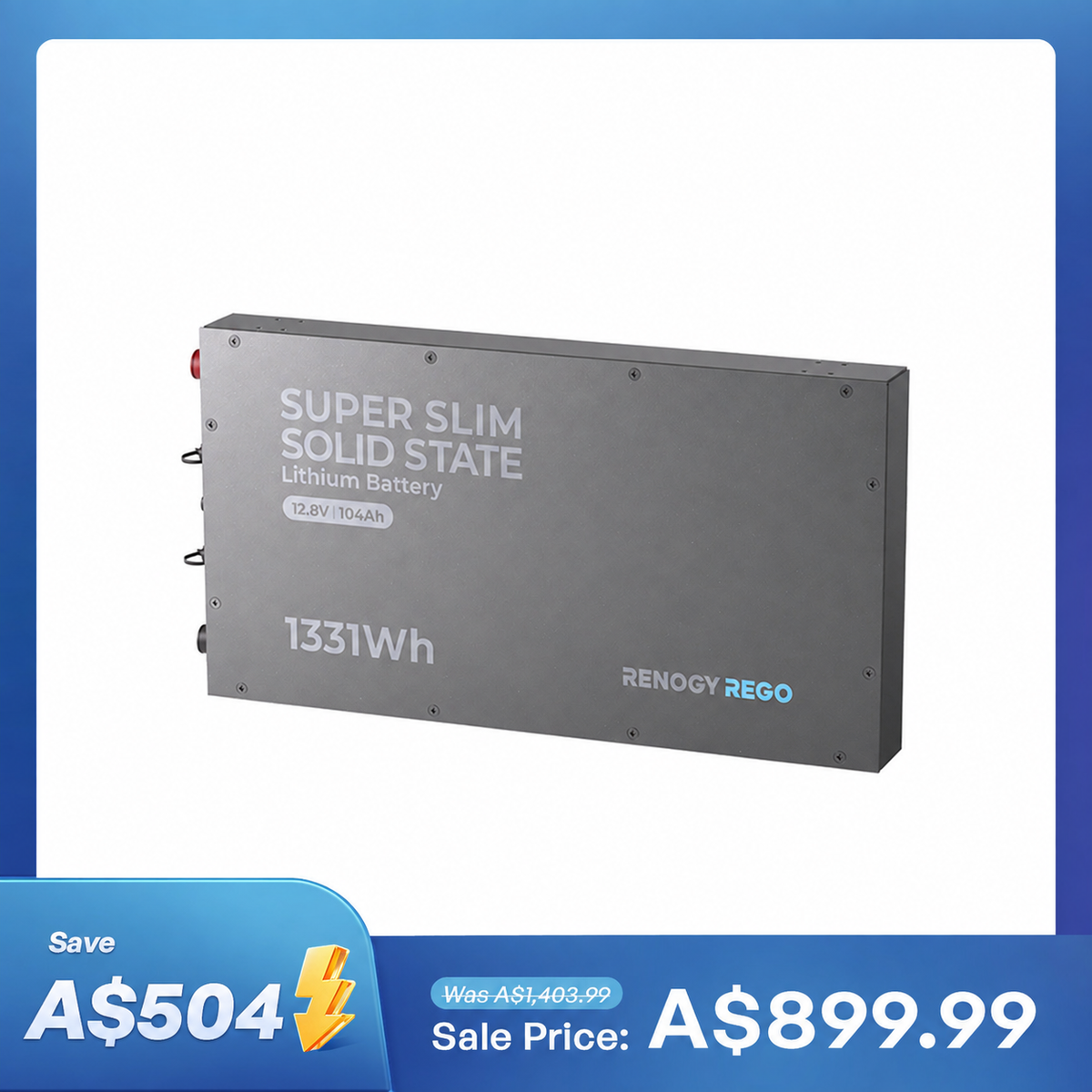 Renogy REGO 12.8V 104Ah Super Slim solid-state lithium battery