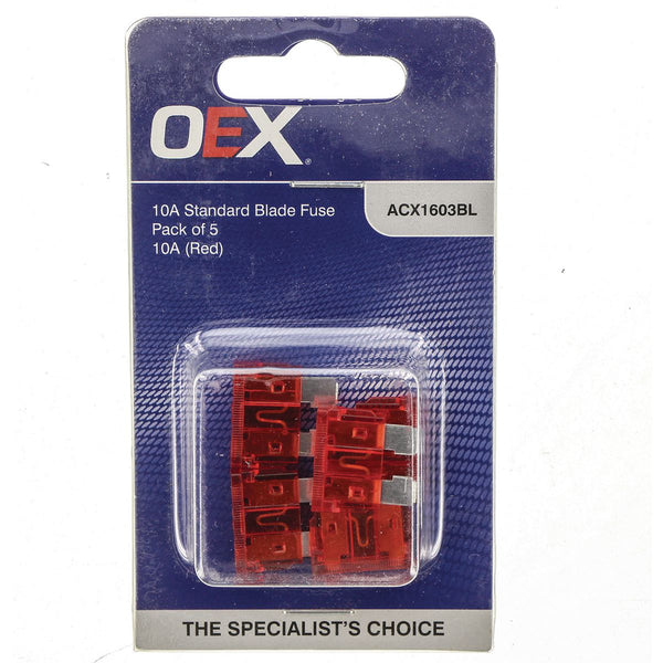 OEX Standard Blade Fuse 10A Red
