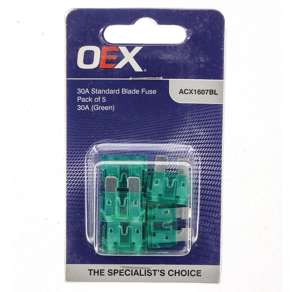 OEX Standard Blade Fuse 30A Green