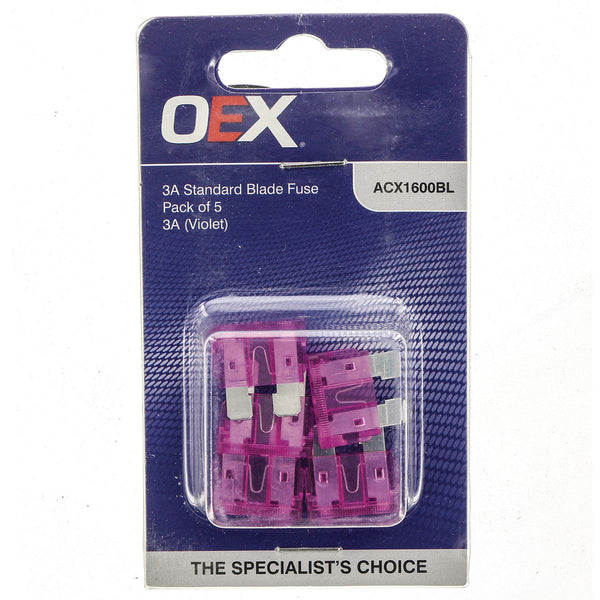OEX Standard Blade Fuse 3A Violet