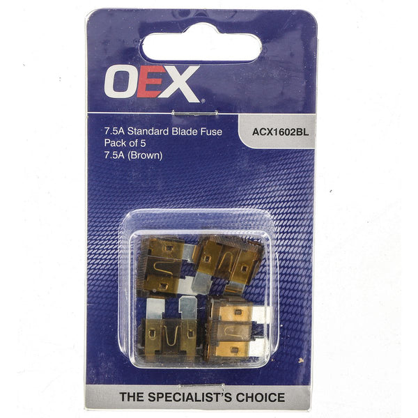 OEX Standard Blade Fuse 7.5A Brown